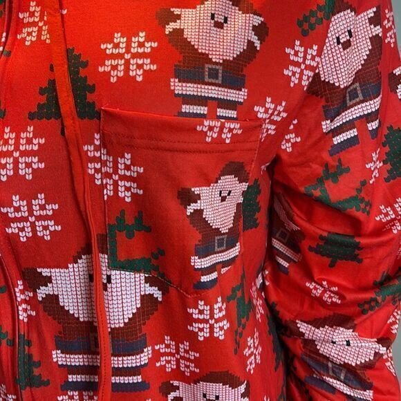 Jolly Santa Unisex Adult Onesie Hooded Lounge Jumpsuit Holiday‎ 2XL - Picture 5 of 9